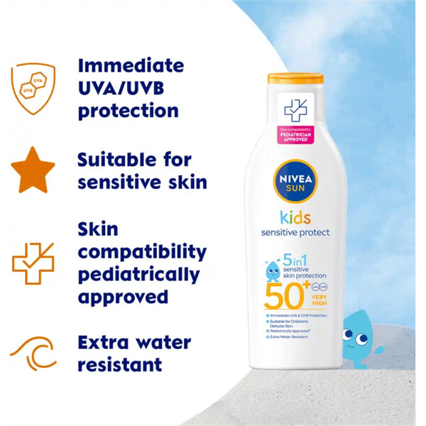 Nivea Sun Kids Sensitive Lotion Spf 50+ (Bilde 2 av 4)