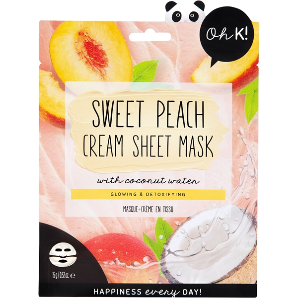 Oh K! Sweet Peach Cream Sheet Mask (Bilde 1 av 4)