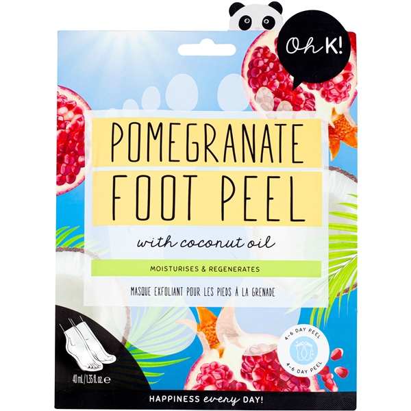 Oh K! Pomegranate Foot Peel with Coconut Oil (Bilde 1 av 4)
