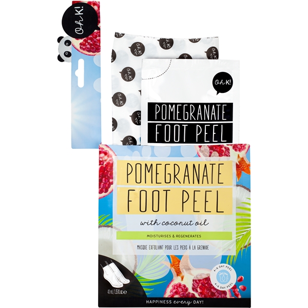 Oh K! Pomegranate Foot Peel with Coconut Oil (Bilde 3 av 4)