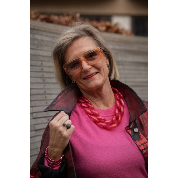 84511-12 Chunky Necklace Red (Bilde 2 av 4)