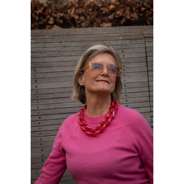 84511-12 Chunky Necklace Red (Bilde 3 av 4)