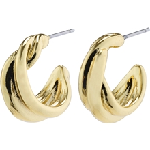 12221-2003 COURAGEOUS Twirl Huggie Hoop Earrings