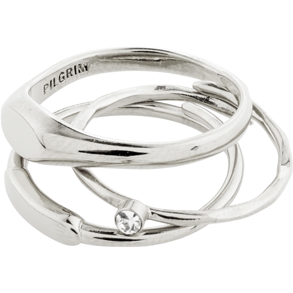 13221-6004 ECSTATIC Stackable Silver Rings 3 In 1 (Bilde 1 av 2)