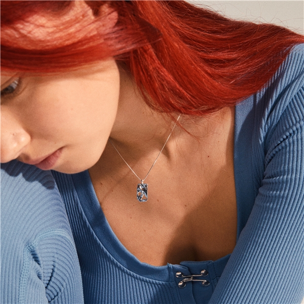 11222-6001 HAPPY Square Pendant Necklace (Bilde 4 av 4)