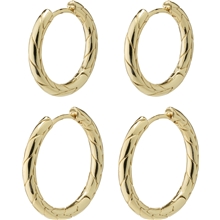 10223-2003 LOVE Hoop Earrings 2-In-1 Set