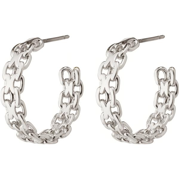 14223-6003 PEACE Chain Hoop Earrings (Bilde 1 av 3)