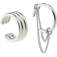 14223-6013 PEACE Asymmetrical Ear Cuffs