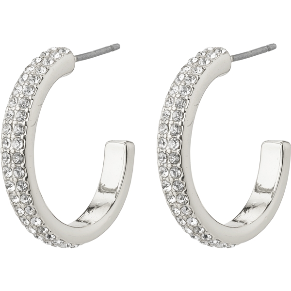 11233-6003 HEAT Crystal Hoop Silver Earrings (Bilde 1 av 4)