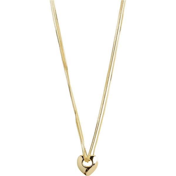 12234-2001 WAVE Heart Necklace Gold Plated (Bilde 1 av 6)