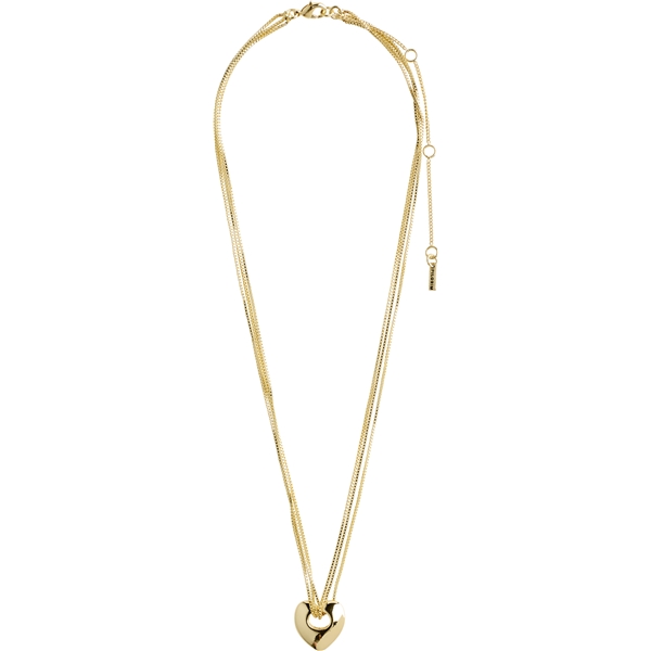 12234-2001 WAVE Heart Necklace Gold Plated (Bilde 2 av 6)