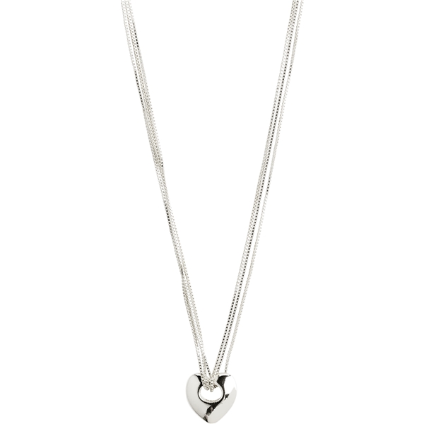 12234-6001 WAVE Heart Necklace Silver Plated (Bilde 1 av 7)