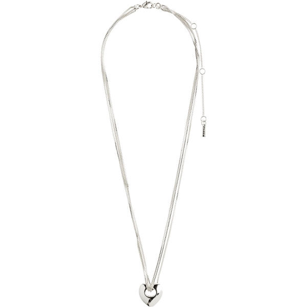 12234-6001 WAVE Heart Necklace Silver Plated (Bilde 2 av 7)