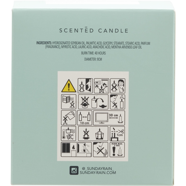 Sunday Rain Aloe & Sweet Mint Candle (Bilde 5 av 5)