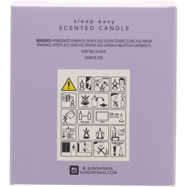 Sunday Rain Sleep Easy Lavendel Candle (Bilde 5 av 5)