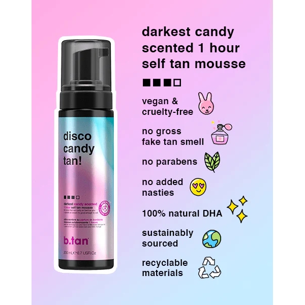 Disco Candy Tan! Self Tan Mousse (Bilde 3 av 6)