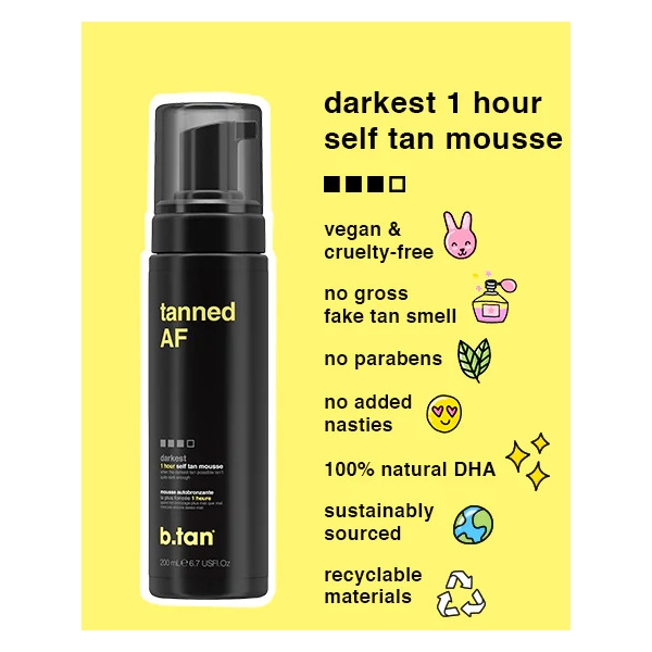 Tanned AF Self Tan Mousse (Bilde 2 av 6)