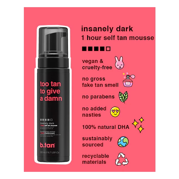 Too Tan To Give A Damn Self Tan Mousse (Bilde 3 av 5)