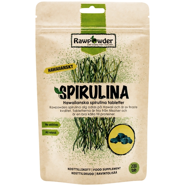 Rawpowder Spirulina tabletter
