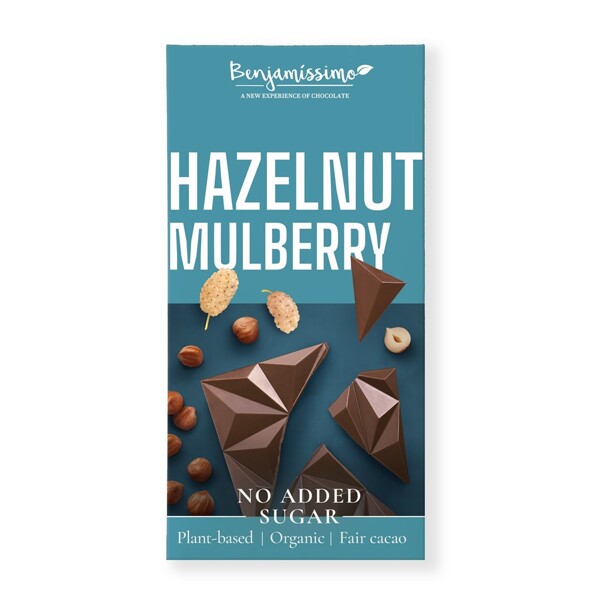 Choklad Mylk Rostad Hasselnöt & Mullbär Sockerfri