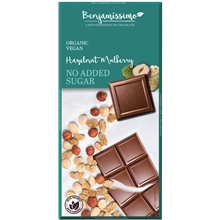 70 gram - Choklad Mylk Rostad Hasselnöt & Mullbär Sockerfri