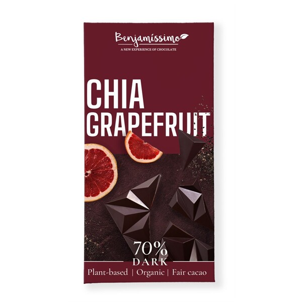 Choklad Mörk 70% Chia & Grapefrukt