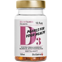 120 kapsler - BioSalma D3-vitamin 12,5µg tiny pearls