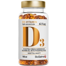180 kapsler - D3-vitamin high concentrate 62,5ug