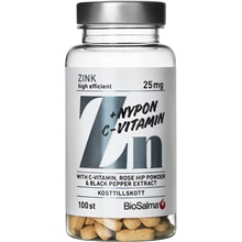 BioSalma Zink 25mg + C-vitamin & Nypon