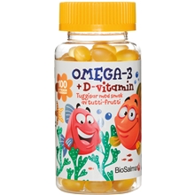 100 kapsler - Omega-3 + D-vitamin tuggisar barn