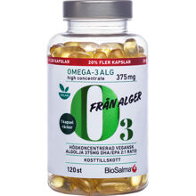 BioSalma Omega-3 av Alg 375mg DHA/EPA 120 kapsler