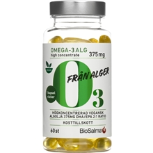 60 kapsler - BioSalma Omega-3 av Alg 375mg DHA/EPA