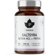Pureness Saltsyra Betain HCL + Pepsin 60 kapsler