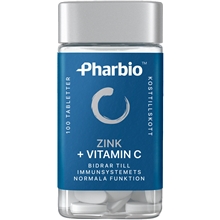 100 stk - Pharbio Zink + C-vitamin