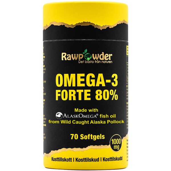 Rawpowder Alaska Omega-3 Forte 80% 1000mg