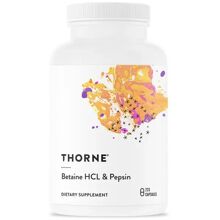Thorne Betaine HCL & Pepsin 225 kapsler