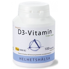 100 kapsler - D3-vitamin Vegan 75 mcg 3000IE