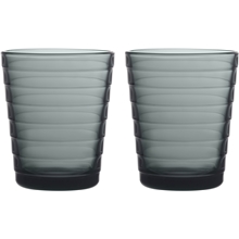 1 set - Mørk grå - Aino Aalto Drikkeglass 22 cl 2stk/pakke