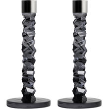 1 set - Antrasitt - Carat Lysestaker 2-pack