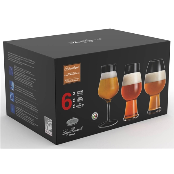 Birrateque ølglas-sett tester 6-pack (Bilde 1 av 2)