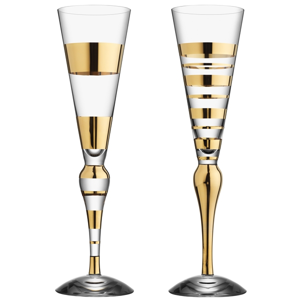 Clown Gold Champagneglass 2-pack (Bilde 1 av 4)