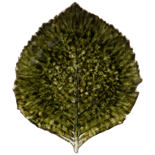 Riviera tallerken hortensiablad mørkegrønn (Bilde 1 av 2)
