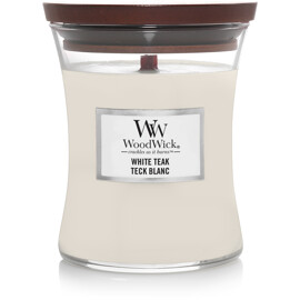 WoodWick Medium Hourglass White Teak