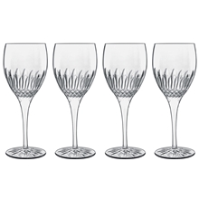 4 stk/pakke - Diamante hvitvinsglass 4-pack