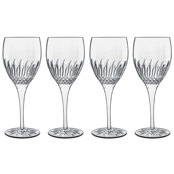 Diamante hvitvinsglass 4-pack