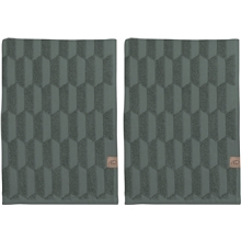 Pine green - Geo Håndkle 35x55 2-pack