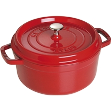 Rød - Staub Rund gryte 3,8 L