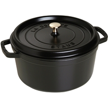 Sort - Staub Rund gryte 6,7 L