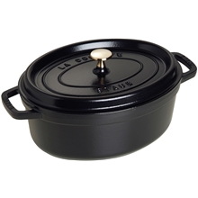 Sort - Staub Oval gryte 4,2 L