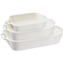 Ivory white - Staub Ovnsformer 3 deler